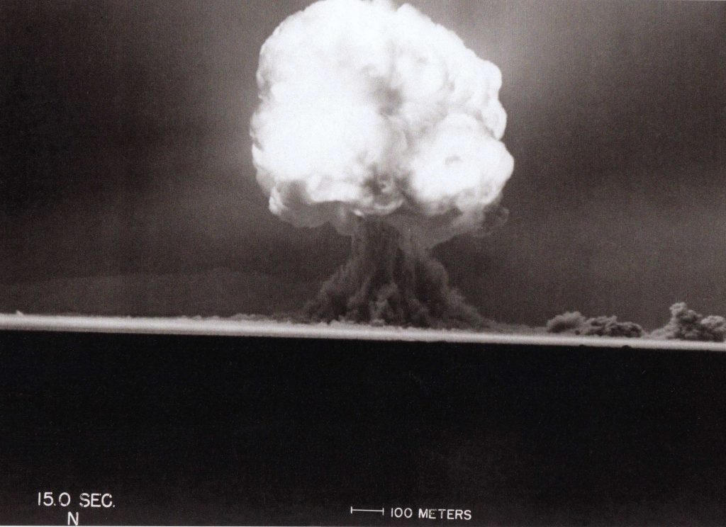 The Trinity test, 15 seconds after detonation
